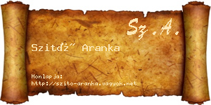 Szitó Aranka névjegykártya