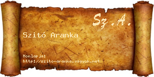 Szitó Aranka névjegykártya